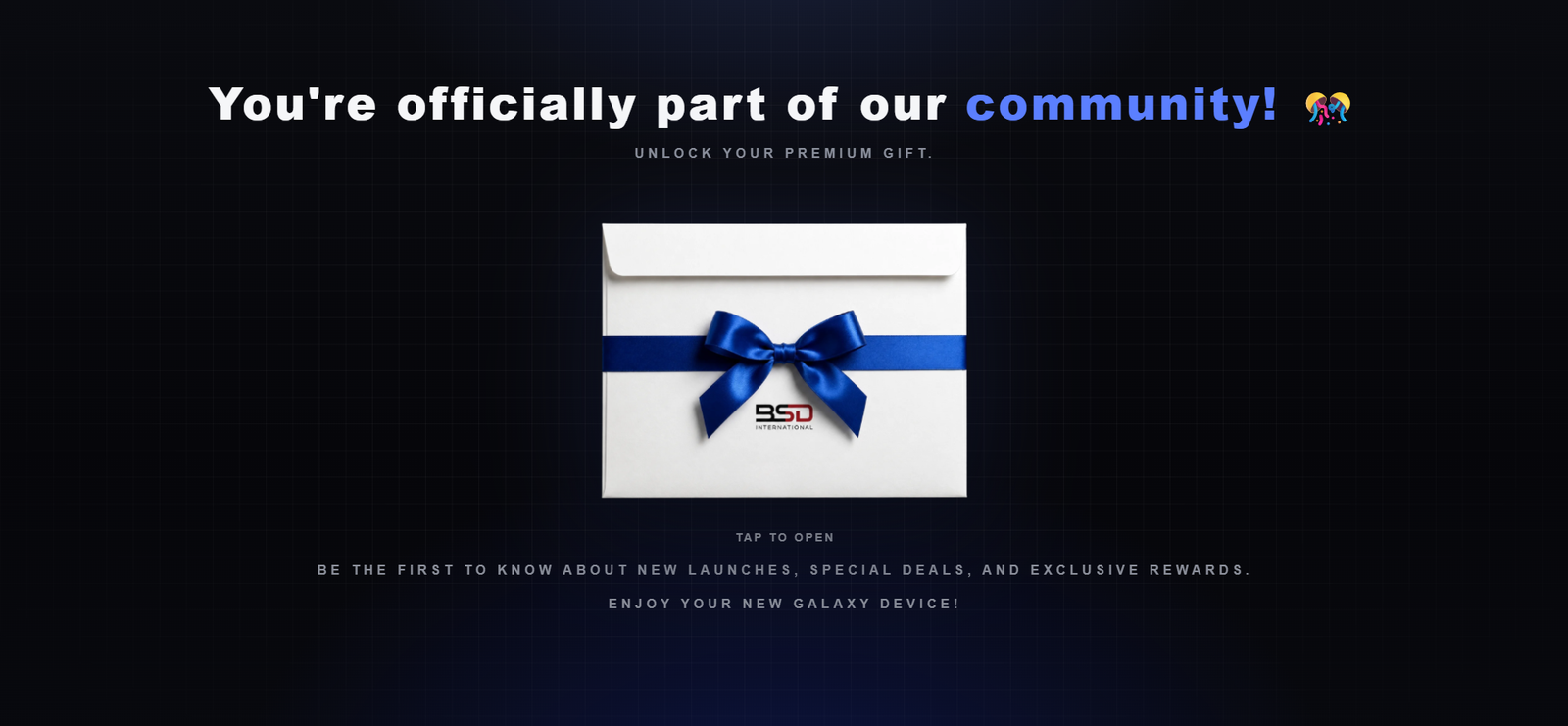 Digital envelope community unlock screen